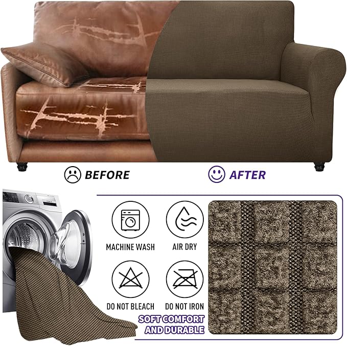 ZNSAYOTX Super Stretch Couch Cover Universal Sofa Covers