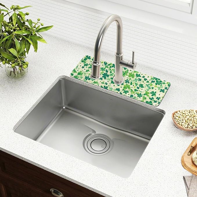 Kitchen Sink Splash Guard 1 PC 14.7 Inch Sink Faucet Mat Splash Guard