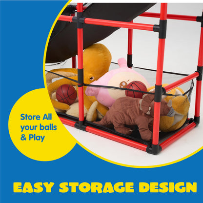 JOYIN Arcade Basketball Game Set with 4 Balls and Hoop for Kids 3 to 12 Years Old Indoor Outdoor Sport Play - Easy Set Up - Air Pump Included - Ideal for Competition