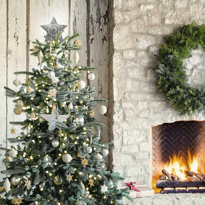 BCD Large Star Tree Topper 9.5" - Perfect for Country Christmas Tree
