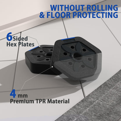 VIVITORY Dumbbell Sets Adjustable Weights, Free Weights with Connector, Non-Rolling Adjustable Dumbbell Set, Barbell for Home Gym, Hexagon, Cement Mixture