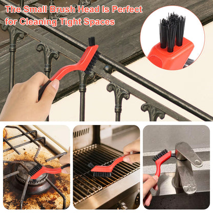 8Pcs Nylon Cleaning Brushes, Bristles Scratch Brush Set, Nylon Bristle Brushes Small Cleaning Brushes for Daily Cleaning Dirt Removal