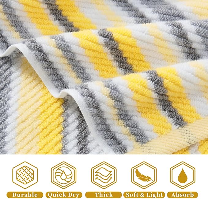 Quick Dry Hand Towels for Bathroom, 4 Pack 16"x27"