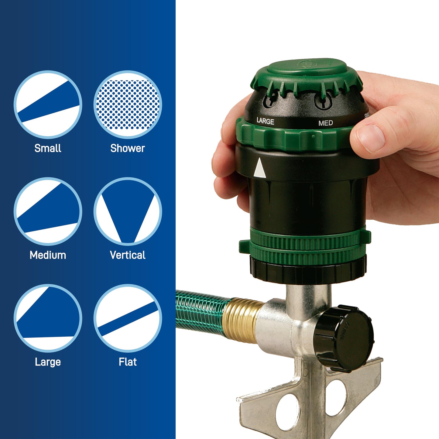 Orbit 58573N H2O-6 Gear Drive Sprinkler, Spike B 58573, Green