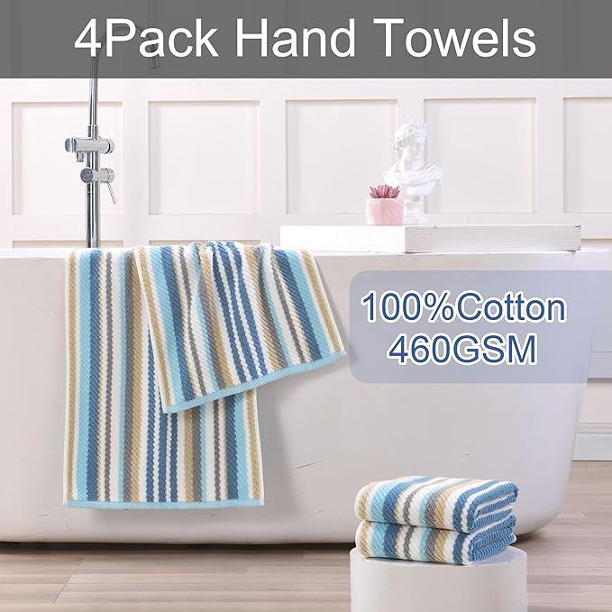 Striped Hand Towels Set