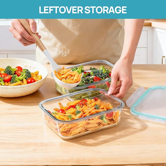 Vtopmart 2Pack 1500ml/50.7oz Large Glass Storage Containers