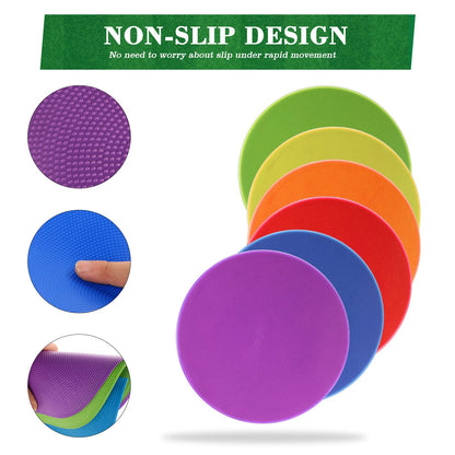 ZIECE Spot Markers 9inch 12 Pack Rubber Floor Dots Non Slip Flat Cones Agility Dots for Kids Soccer Basketball Sports Speed Agility Training, Preschool Classroom Activities