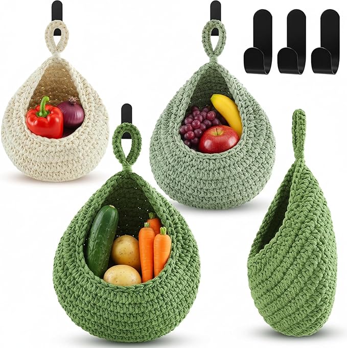 Honeydak Boho Decor Hanging Wall Baskets