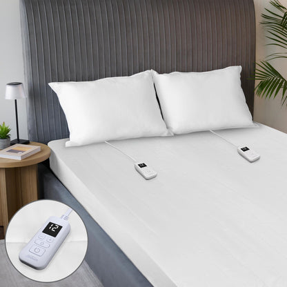 Sunbeam Premium Quilted Electric Heated Mattress Pad Twin 39" x 75" - 12 Heat Settings, 12-Hour Selectable Auto Shut-Off, Fast Heating, Warming Bed, Machine Washable, Extra-Soft Warm Cozy