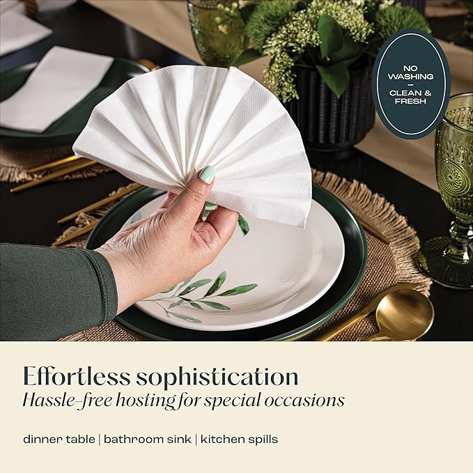 1000-Pack Servietto Disposable Linen-Feel Guest Towels