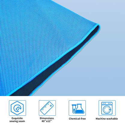4 Packs Cooling Towels for Neck and Face(40"x 12"), Cool Sweat Towels for Hot Weather, Cooling Rag, Lightweight Soft Breathable Towels for Yoga, Sport, Workout, Running, Gym, Camping, Fitness