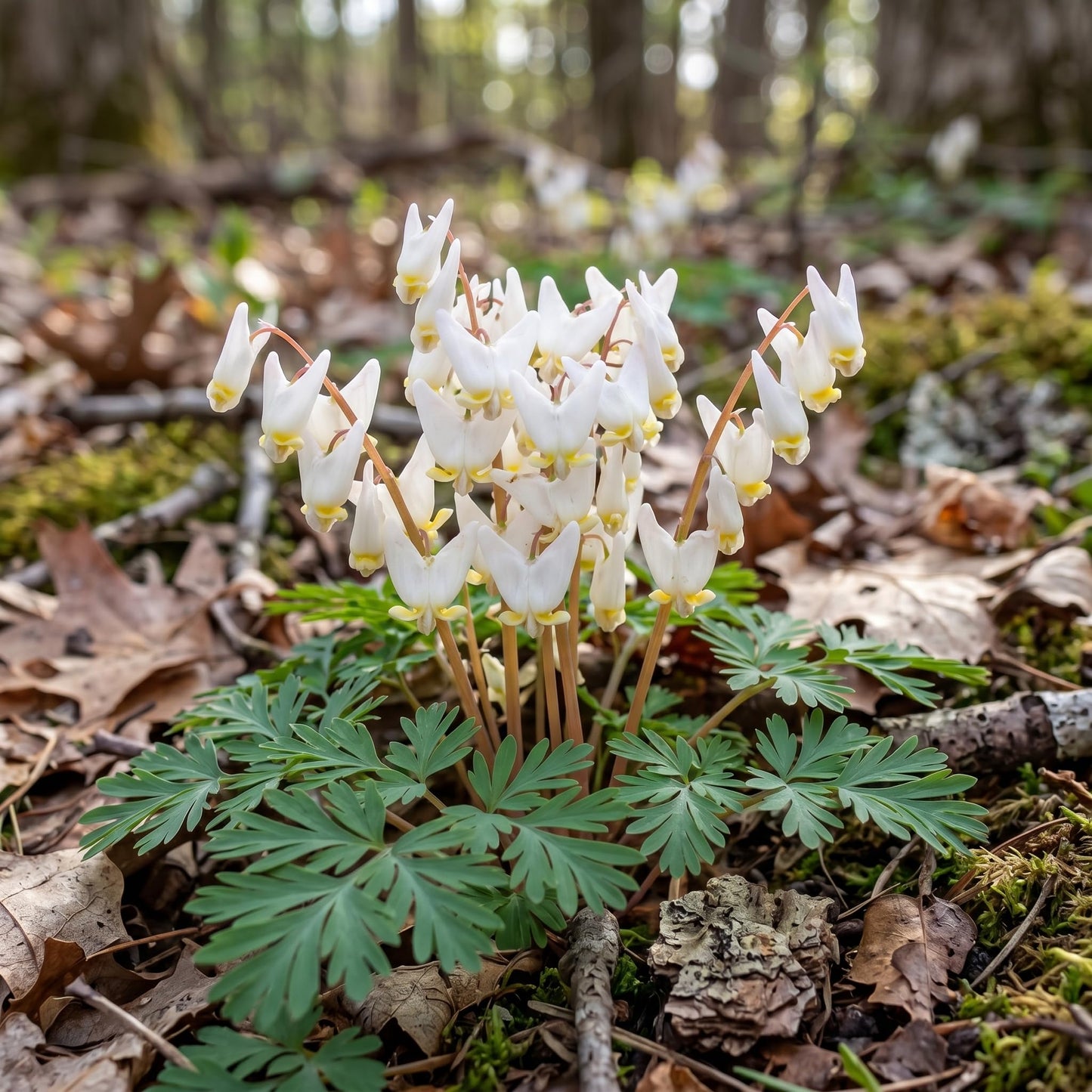 20 Live Dutchman’s Breeches Bare Root Plant, Easy Care, Low Maintenance, Early Spring Blooming Perennial, Ideal for Shade Gardens & Woodland Landscapes