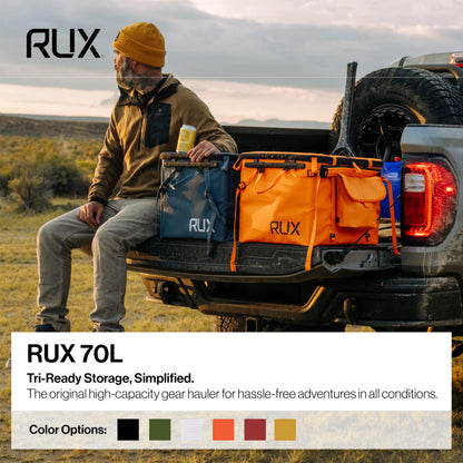 RUX 70L Collapsible Gear Box (Bronze) - Modular Adventure Storage Solution For Camping Storage, Overlanding, Off-road And Van Life - Weatherproof, Durable and Multifunctional