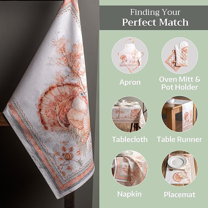 Maison d' Hermine Kitchen Towels Set of 3 100% Cotton 20" x 27.5" Reusable