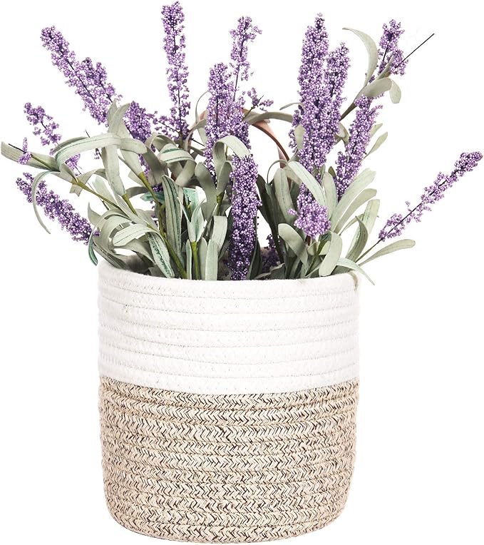 2pack Small Hanging Basket-Cotton Rope Wall Basket