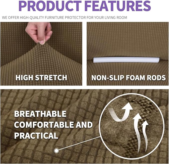 ZNSAYOTX Super Stretch Couch Cover Universal Sofa Covers