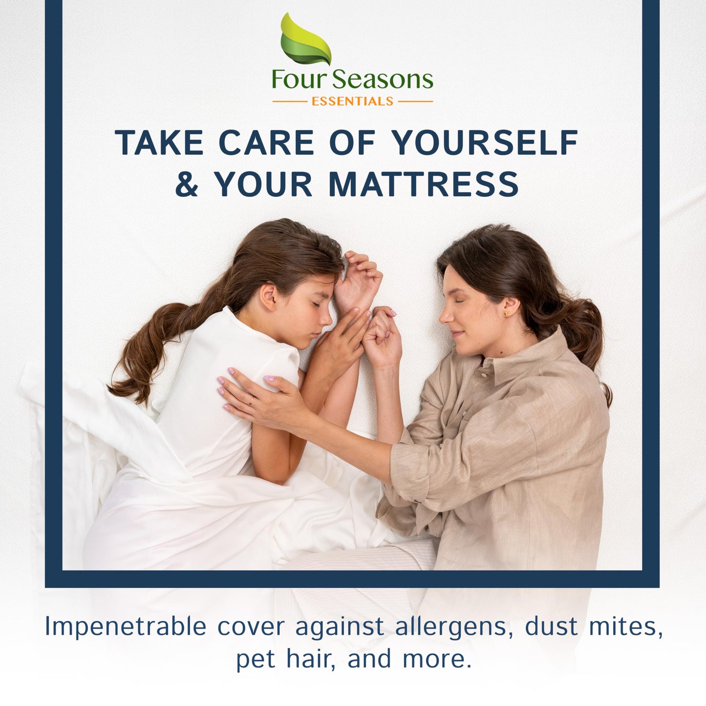 Queen Mattress Protector Bedbug Waterproof Zippered Cover - Deep Pocket Fits up to 20" Depth - Hypoallergenic Premium Quality Encasement Protects Against Dust