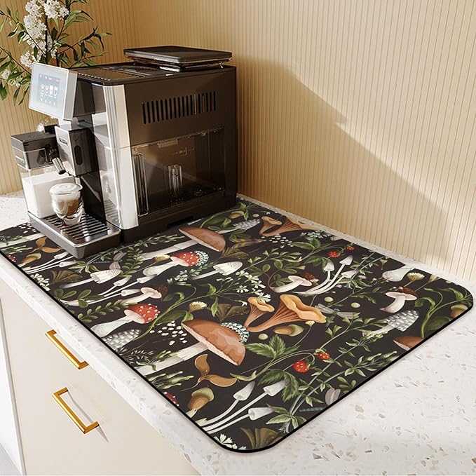 24.5" x 15.5" Dish Drying Mat & 24" x 5.5" Sink Splash Guard, Super Absorbent