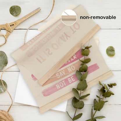 HRQKO It is Okay Pink Boho Poster Hanger Frame, Pink wall decor, Inspirational Posters Wall Art with Wooden Frames, Mental Health Wall Hanging Banner for Therapy Office Girls Room Nursery, 12x16 Inch