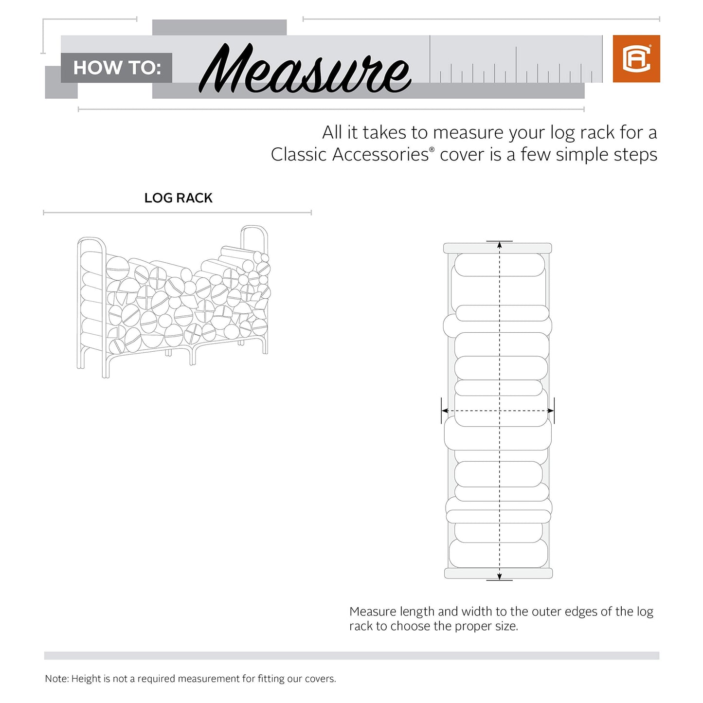 Classic Accessories StormPro Waterproof Heavy-Duty 8 Ft Log Rack Cover