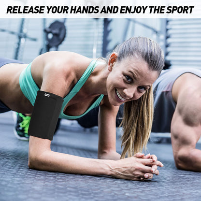 Outus 3 Pack Running Armband Phone Holder, Breathable Elastic Arm Bands for Cell Phone, 8.3-11 Inch Adjustable Arm Sleeve with Zipper & Headphone Hole for Sports, Hiking, Biking, Gym Fitness