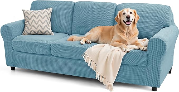 SUBRTEX 7 Pieces Stretch Sofa Slipcover, Couch Cover