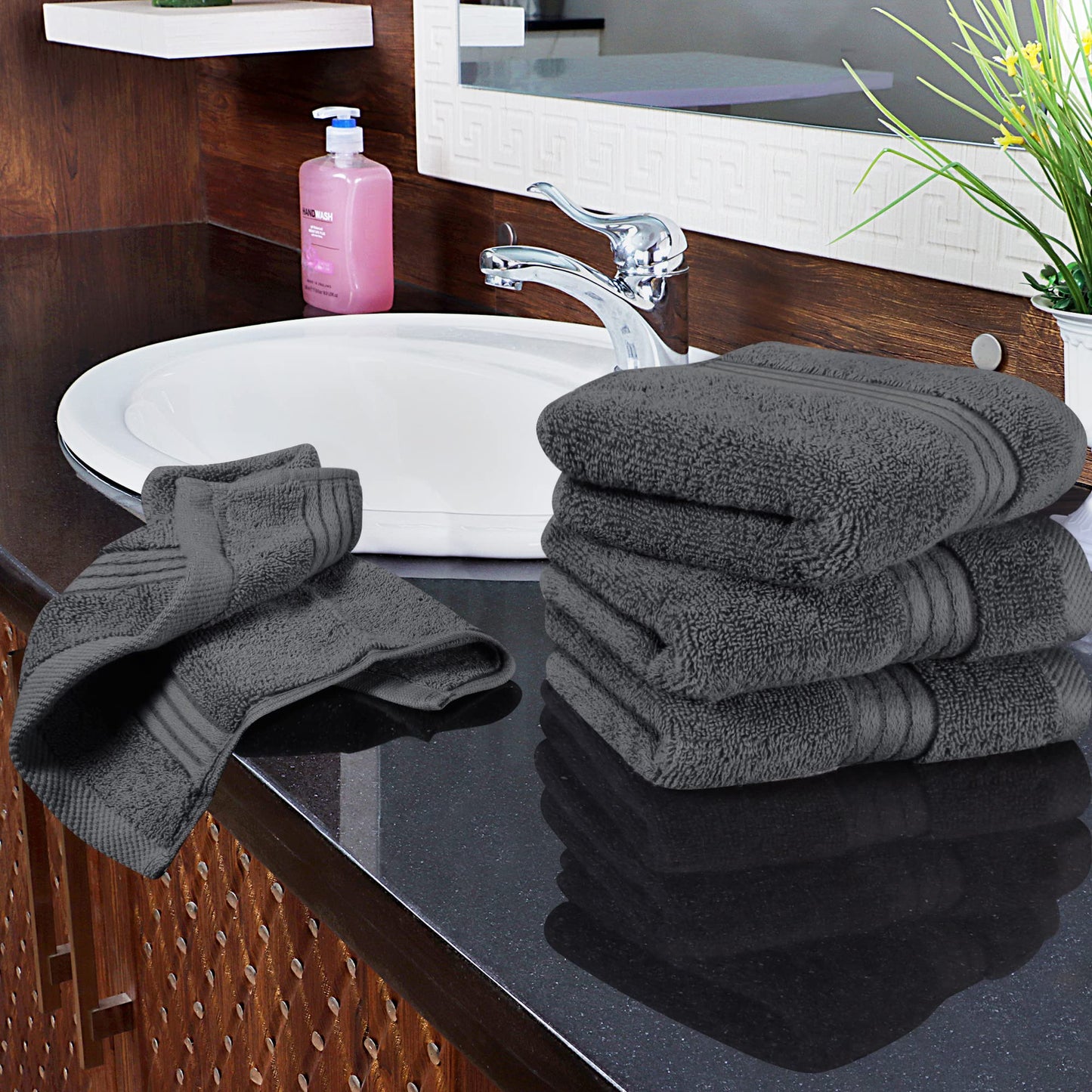 Utopia Towels - 12 Pack Luxury Flannel Face Cloth Set (30 x 30 CM) 100% Cotton Ring Spun, Highly Absorbent and Soft Feel Washcloths for Bathroom, Spa, Gym, and Face Towel (Grey)
