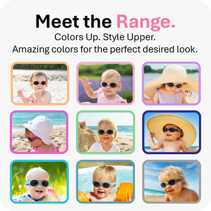 Mausito BABY sunglasses boy 0-18 months | Flexible BPA-Free infant sunglasses | Adjustable strap & soft nose pad | 100% UV Protection Baby Sunnies | Comparison winner | European design made