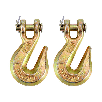 TBAPFS 2Pcs 3/8 Inch Clevis Grab Hooks Grade 70 Chain Hook 7500 Lbs Working Load Limit for Trailer Truck Transport