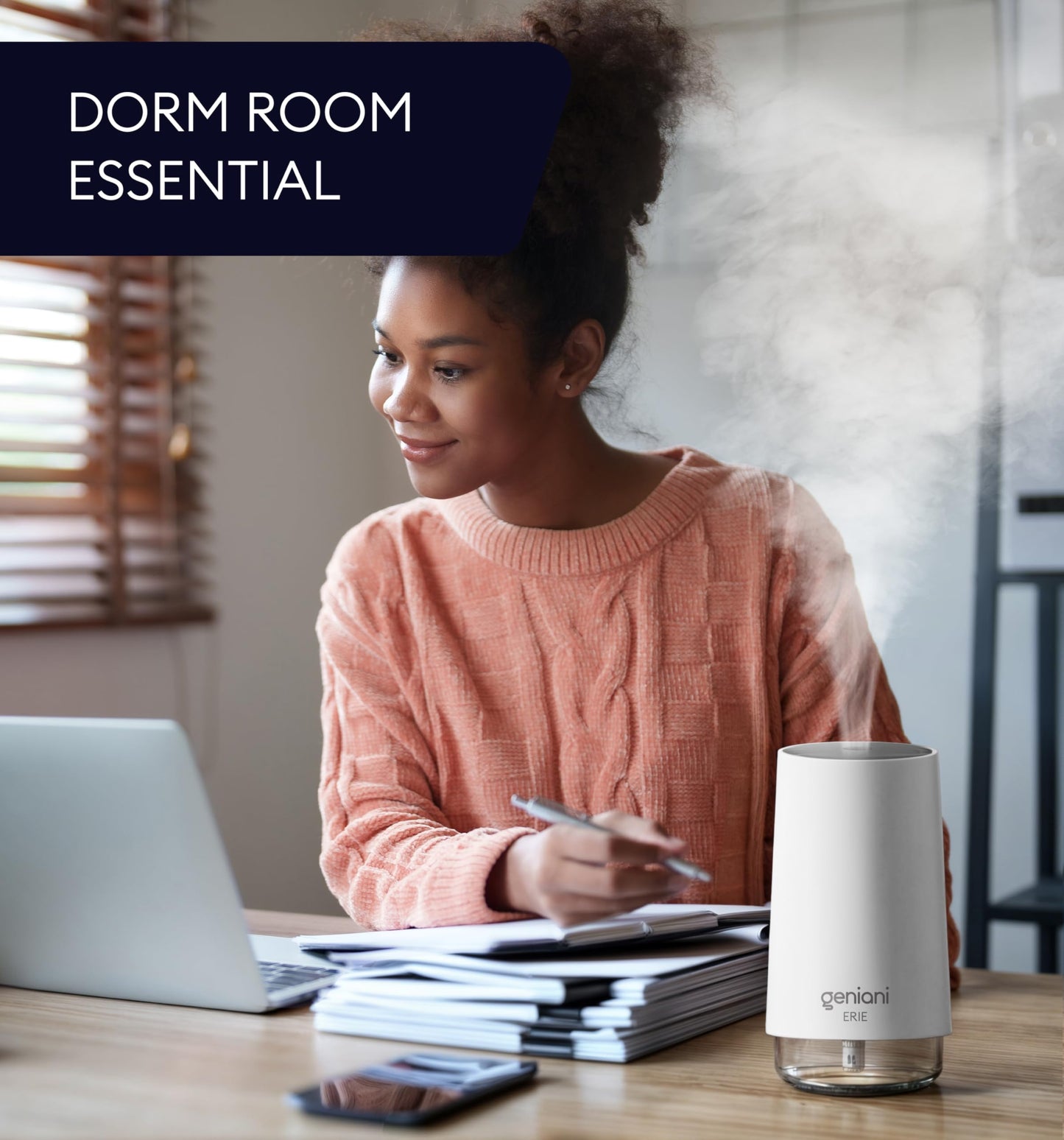 GENIANI Ultrasonic Cool Mist Humidifier for Bedroom, Large Rooms, Home, 4L - Easy Fill & Clean Humidifier for Plants w/Auto Shut-off, 40H Runtime - Quiet, Top Fill Air Humidifier