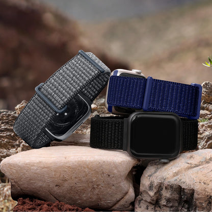 Lenrao Compatible with Apple Watch Bands for Men 40mm 38mm 41mm 42mm, Velcro Sport Stretchy Nylon Loop Braided Strap for iWatch Bands Men Series Ultra SE 10 9 8 7 6 5 4 3 2 1