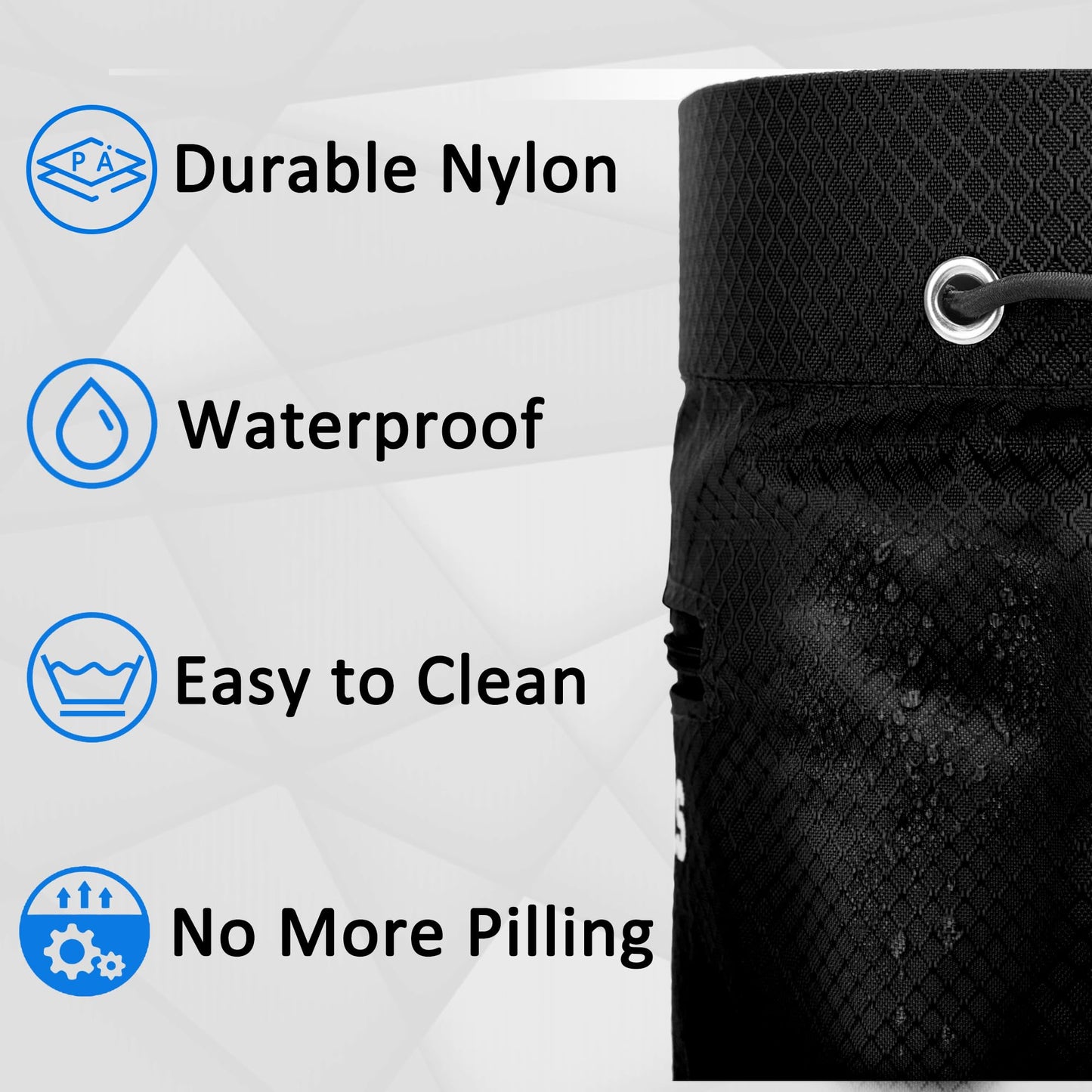 Chalk Bag for Rock Climbing Bouldering, Sealable Drawstring Closure, Capacious Zippered Pocket Athletic Chalk Bag with Waist Belt for Weightlifting, Gymnastics, Crossfit (Black)