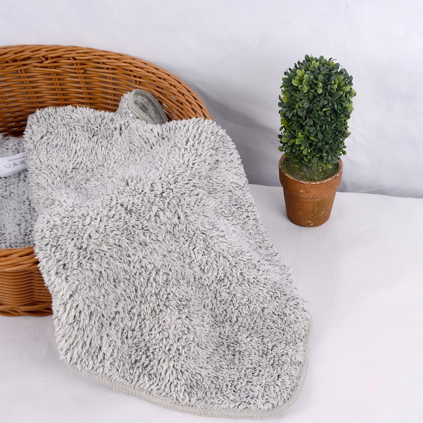 SINLAND 6 Pack Microfiber Face Towels Ultra Soft Bamboo Charcoal Facial Washcloths Reusable Makeup Remover Cloths Face Cloth for Bath 12Inch x 12Inch