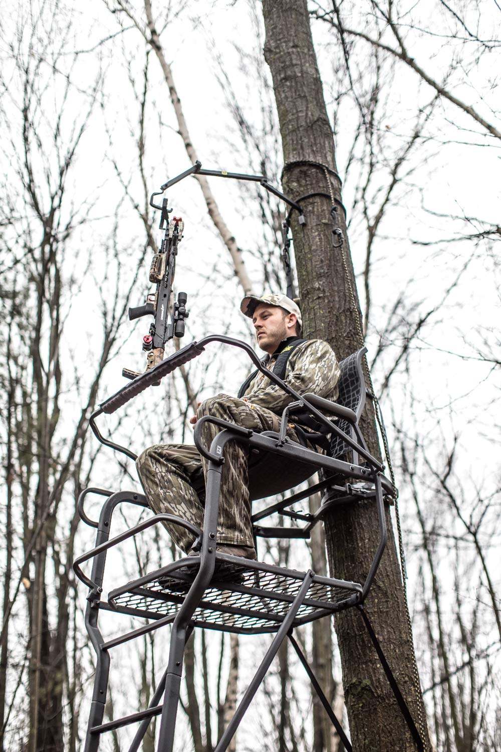 Hawk Sasquatch 1.5-Man Ladder Stand, Black, One Size