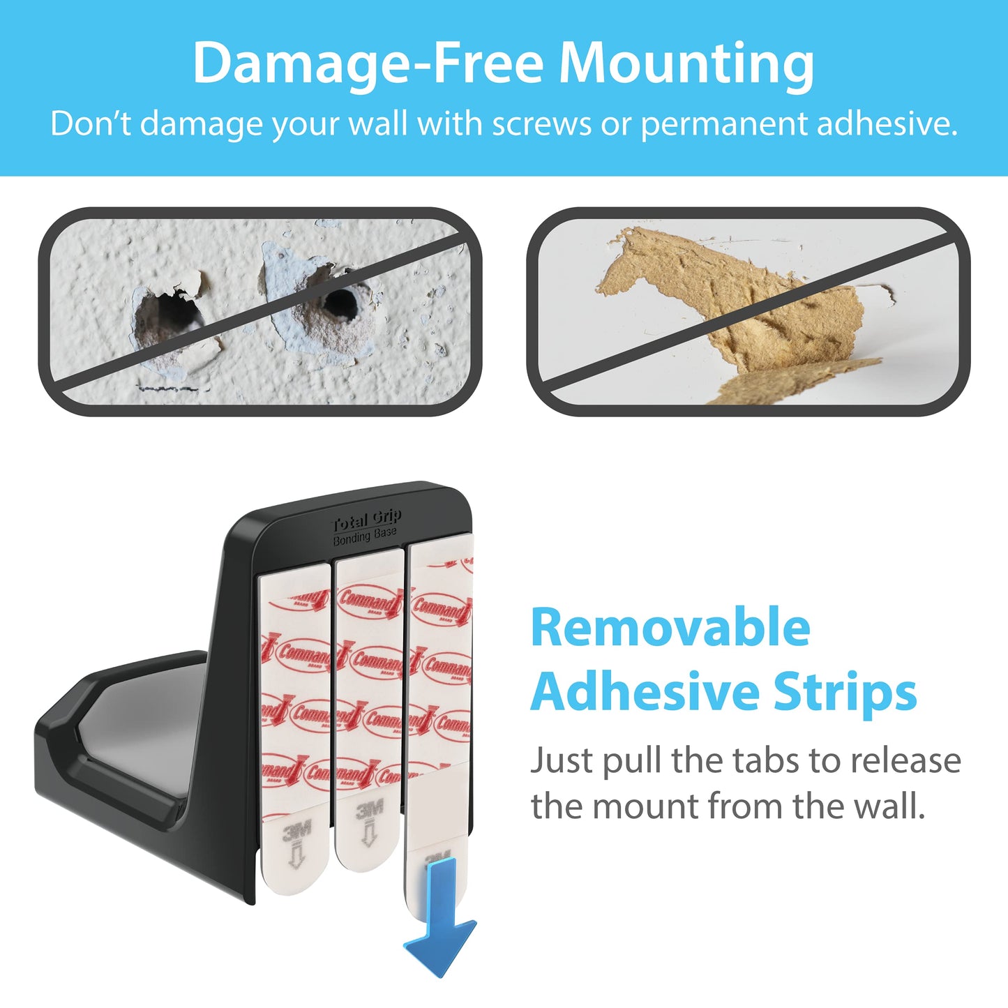 TotalMount Controller Wall Stands (4 Pack) with Non-Slip Pads & Removable Adhesive for Xbox, PS5, PS4, and Nintendo – These Premium Holders Won’t Damage Your Wall with Screws or Permanent Adhesive