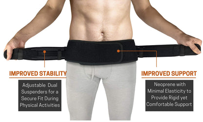Vriksasana Posture Sacroiliac Hip Belt for Women and Men That Alleviates Sciatic, Pelvic, Lower Back, Leg and Sacral Nerve Pain Caused by Si Joint Dysfunction| Trochanter Brace (Regular, Black)