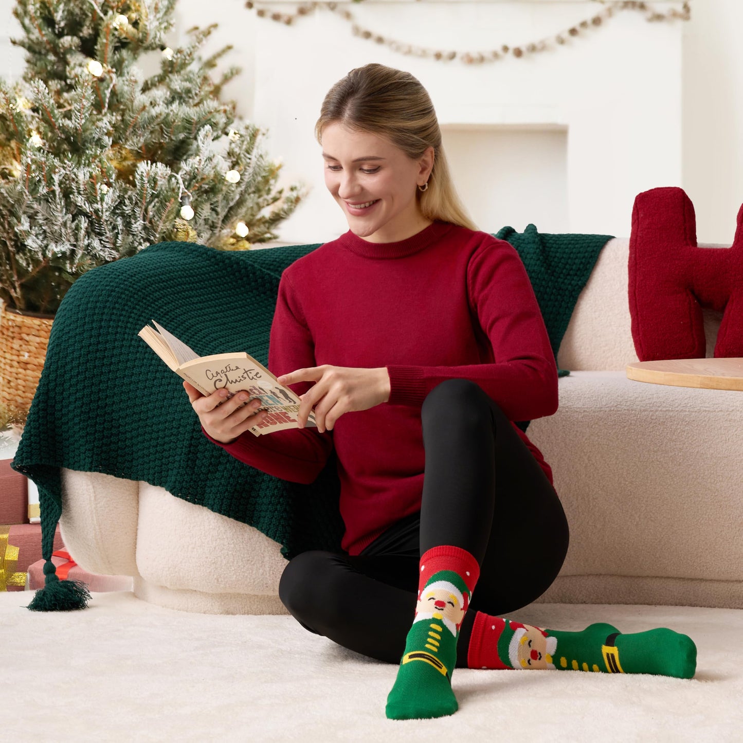 JOYIN 12 Pairs Christmas Socks for Women, Men with Box Christmas Gifts for Teens, Women and Men as Holiday Gifts