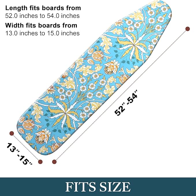 Ironing Board Cover and Pad, Standard Size, Stain-Resistant & Wrinkle-Free
