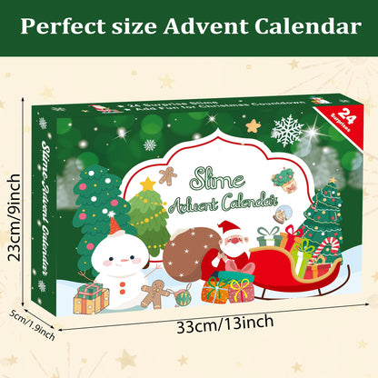 Slime Advent Calendar 2025 Kids, Christmas Countdown Calendars 24 Days of Surprises with Slime Kit Funny Gifts for Toddler Kids Teens Girls 4 5 6 7 8 9 10 11 12 Year Old