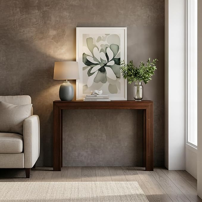 Plank+Beam Modern 46 Inch Console Table, Solid Pine Wood Entryway Table