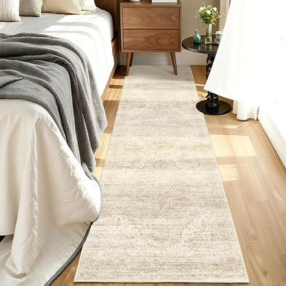 Washable Runner Rug 2x8 Runners for Hallways，Vintage Kitchen Runner Rugs with Non-Slip Backing Hallway Runner Rugs,Ultra-Thin Carpet for Bedroom, Entryway,Bathroom,Laundry Room