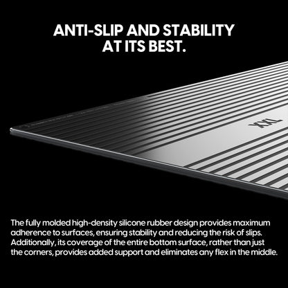 Pulsar - Superglide Premium Glass Mouse Pad XXL ALUMINO-Silicate Glass Surface Anti-Slip Fully Molded high-Density Silicone Rubber 38.5in x 16.5in (XXL, White)