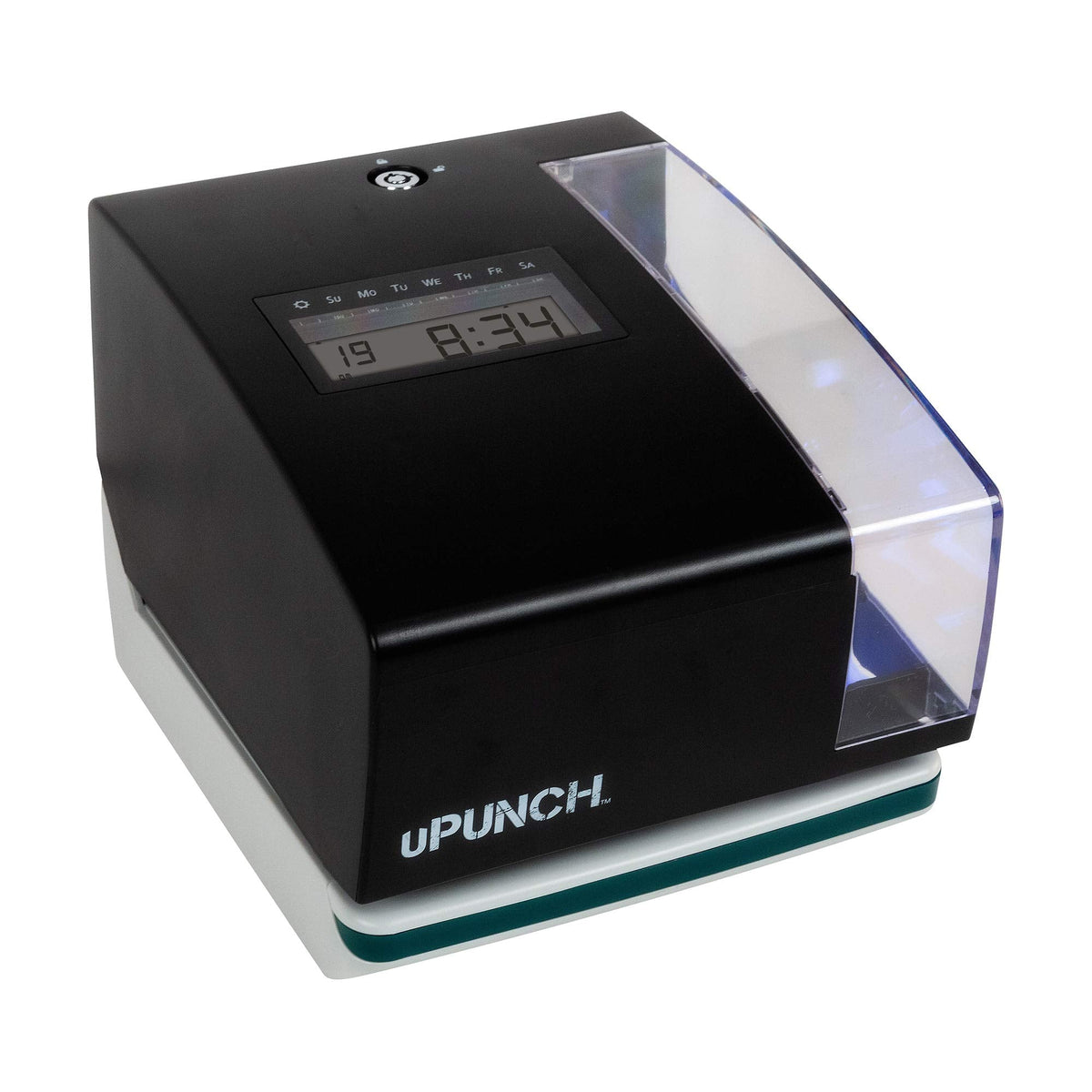 uPunch CR1000 Digital Time Clock and Date Stamp for Small Business: Complete Employee Time Tracking System with 50 Time Cards, Ribbon & Keys