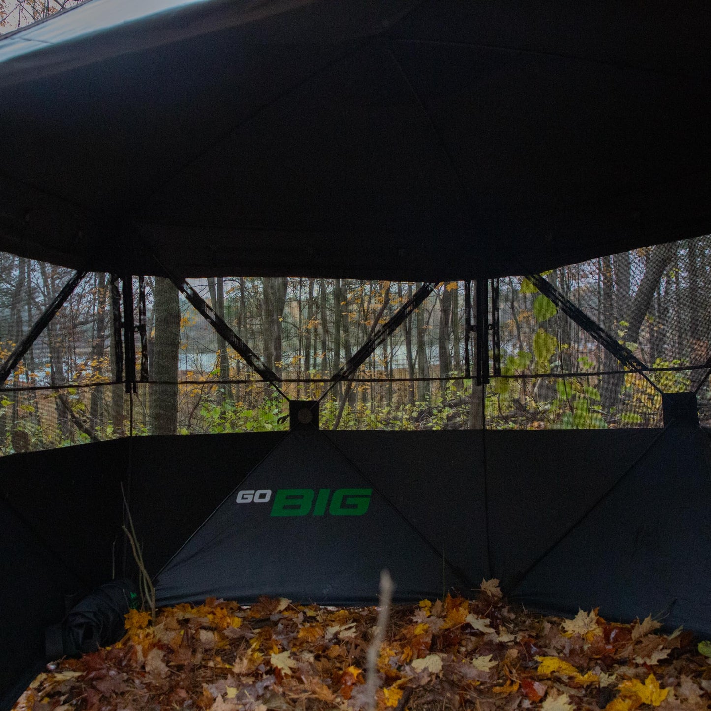 Barronett Blinds® Spy 5, Portable Hunting Blind, 5-Sided Hub Blind, View-Through Mesh, Two Vertical Corner Doors, Crater™ Harvest, 72” x 84” x 84”, SP500CH