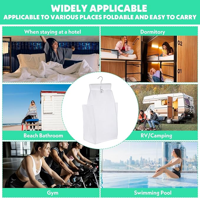 2 Pcs Hanging Collapsible Breathable Mesh Laundry Hamper, Hanging Laundry Bag