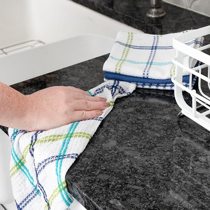T-Fal Premium Waffle Dish Cloths, Super Soft Long Lasting 100% Cotton Flat
