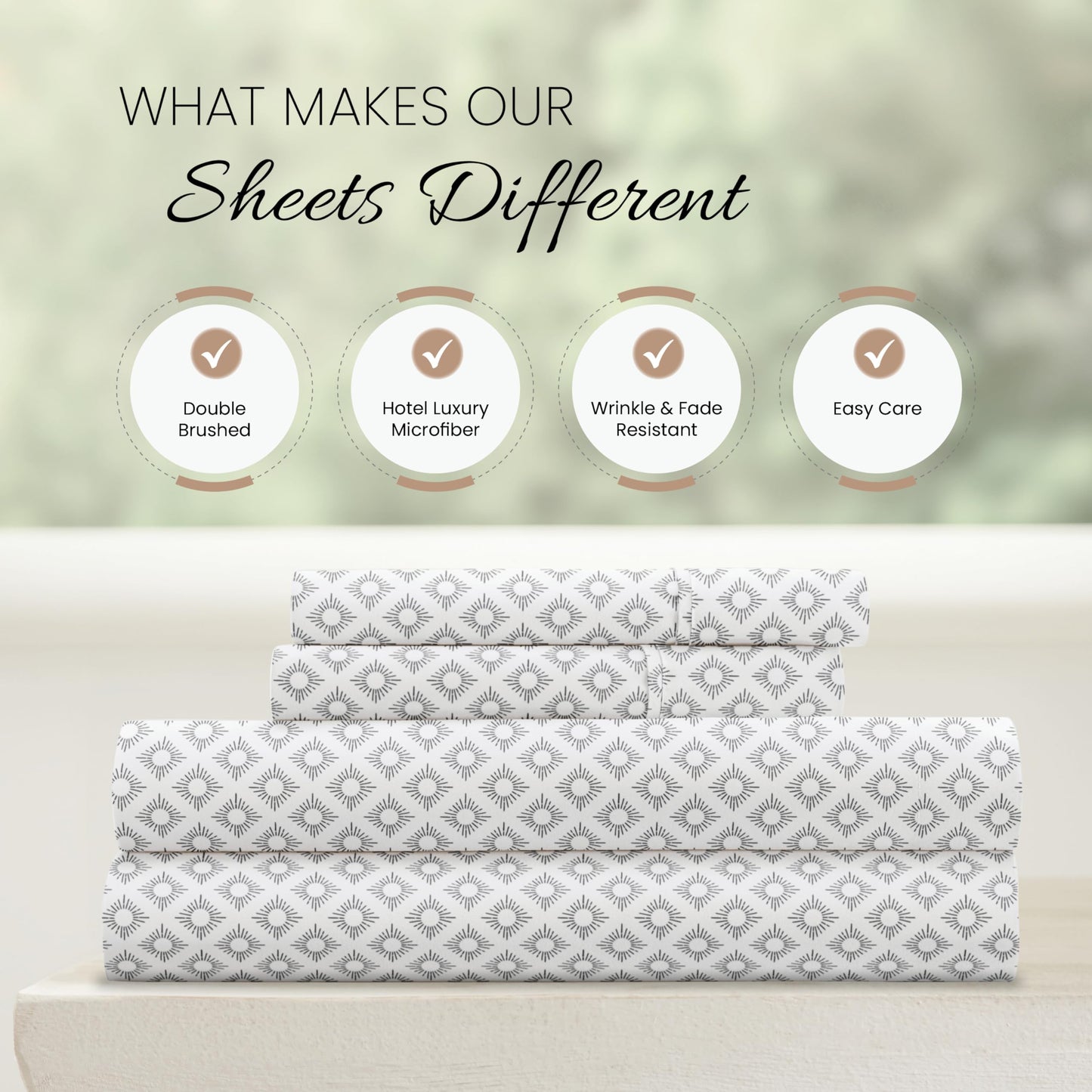 Linen Market 4 Piece Full Bedding Sheet Set (Gray Polaris) - Sleep Better Than Ever with These Ultra-Soft & Cooling Bed Sheets for Your Full Size Bed - Deep Pocket Fits 16" Mattress