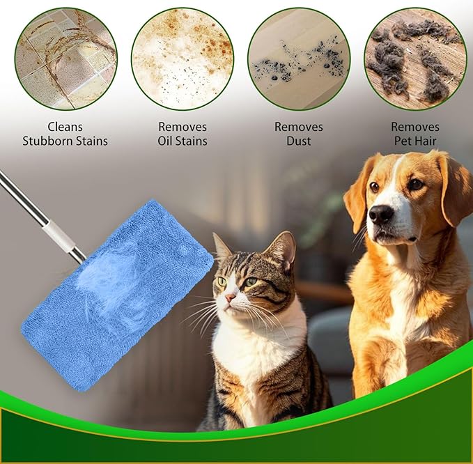 6 Pack Reusable Microfiber Mop Pads Compatible