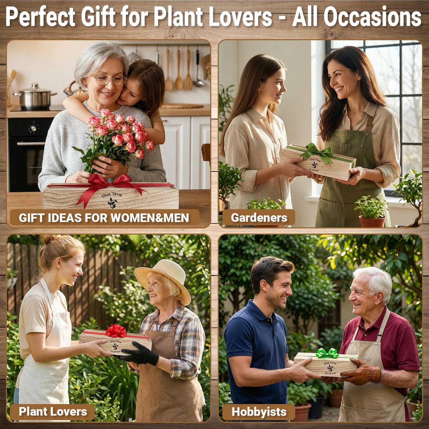 JELHFIP Bonsai Tree Starter Kit for Beginners 5 Unique Indoor Bonsai Trees with Gardening Tools DIY Bonsai Growing Kit Perfect Gifts for Women Men Plant Lovers for Birthday Mothers Day Housewarming