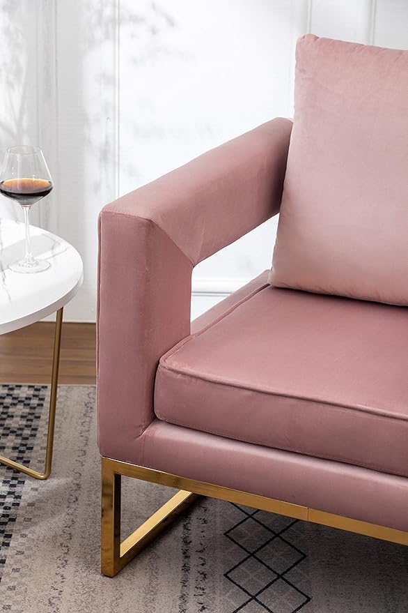 Roundhill Furniture Lenola Upholstered Accent Arm Chair